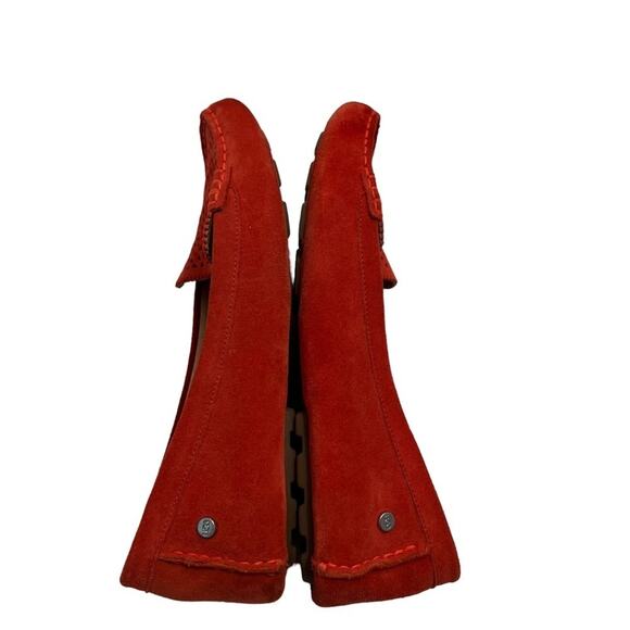 UGG | Clair Orange Suede Laser Cut Moc Slip On Loafer Size 8 - Picture 9 of 16